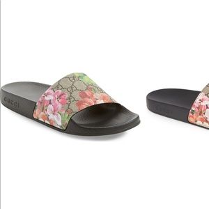 Gucci floral slides